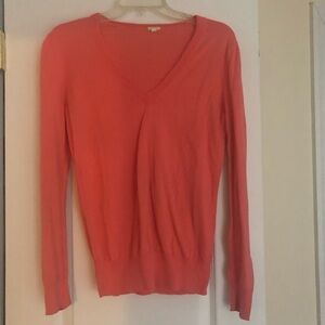 J. Crew Pink V-neck Sweater - 100% cotton